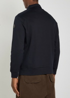 Moncler Patch Pocket Cotton-blend Sweatshirt Navy