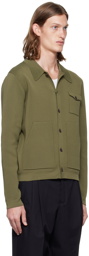 Dries Van Noten Khaki Patch Cardigan