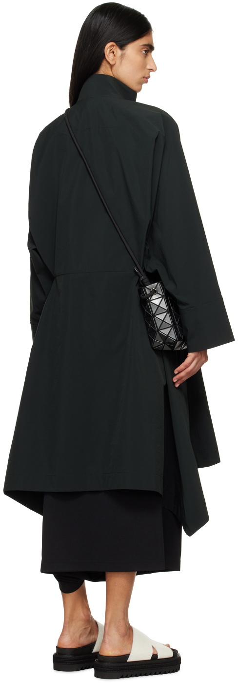 132 5. ISSEY MIYAKE Black Trapezoid Coat