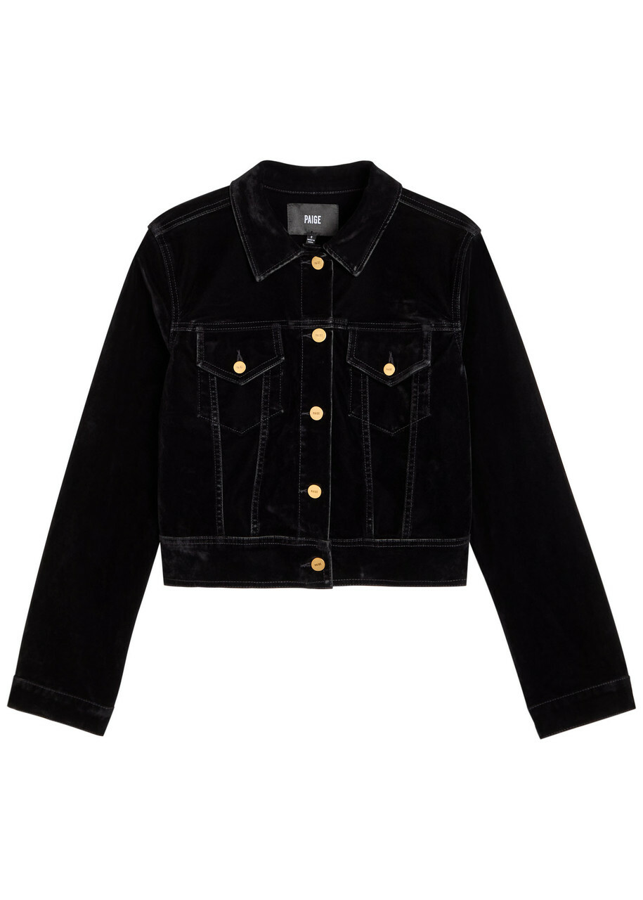 Paige Chantal Velvet Jacket Dark Purple