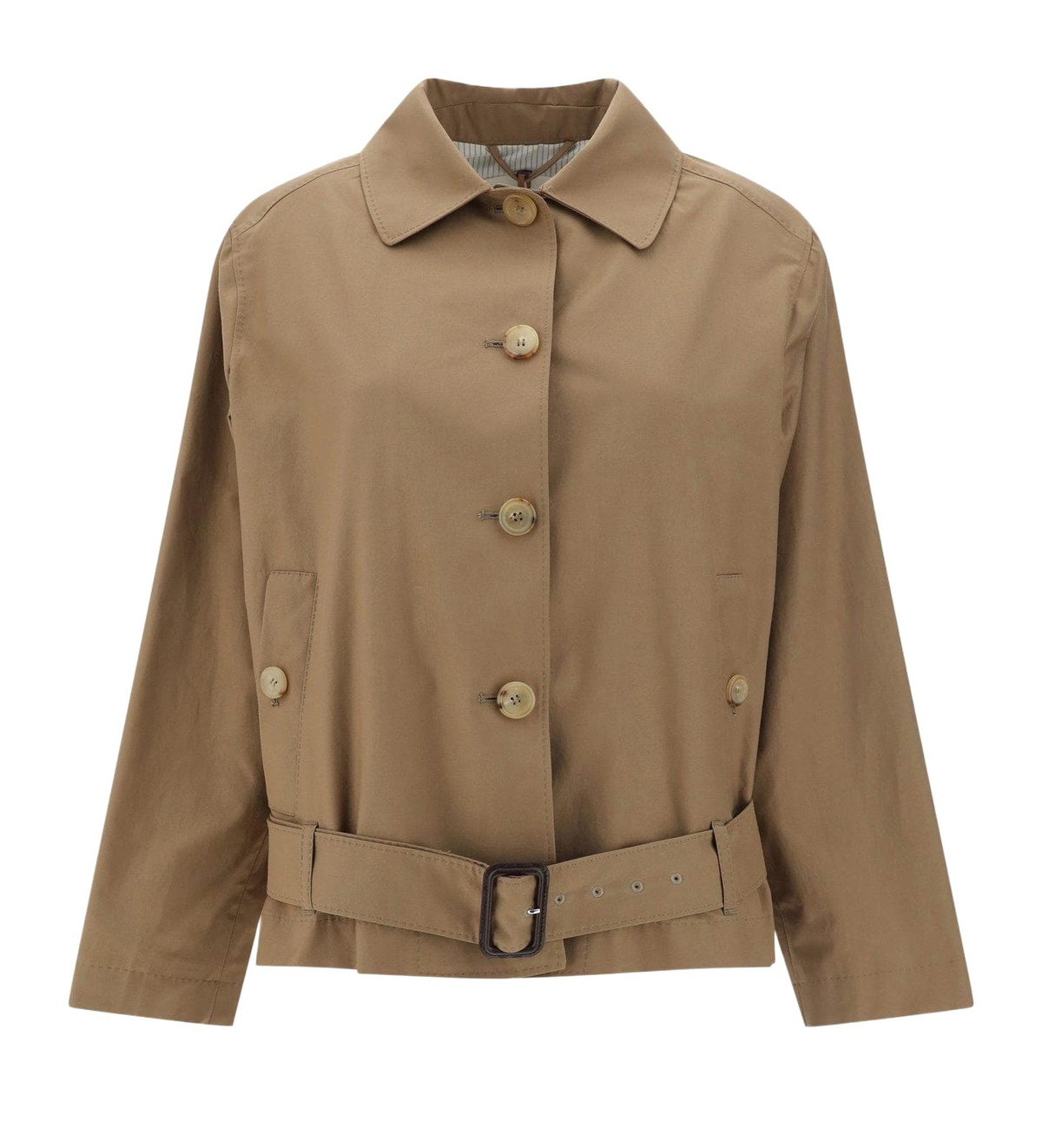 Max Mara Affari belted linen and silk shirt Max Mara