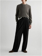 The Row - Rufus Wide-Leg Pleated Woven Trousers - Black