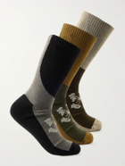 Portal - Ritual Three-Pack Stretch Merino Wool-Blend Socks - Multi