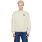 Maison Kitsuné Beige 'Maison Kitsuné' Handwriting Comfort Sweatshirt