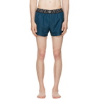 Versace Blue Greca Swim Shorts