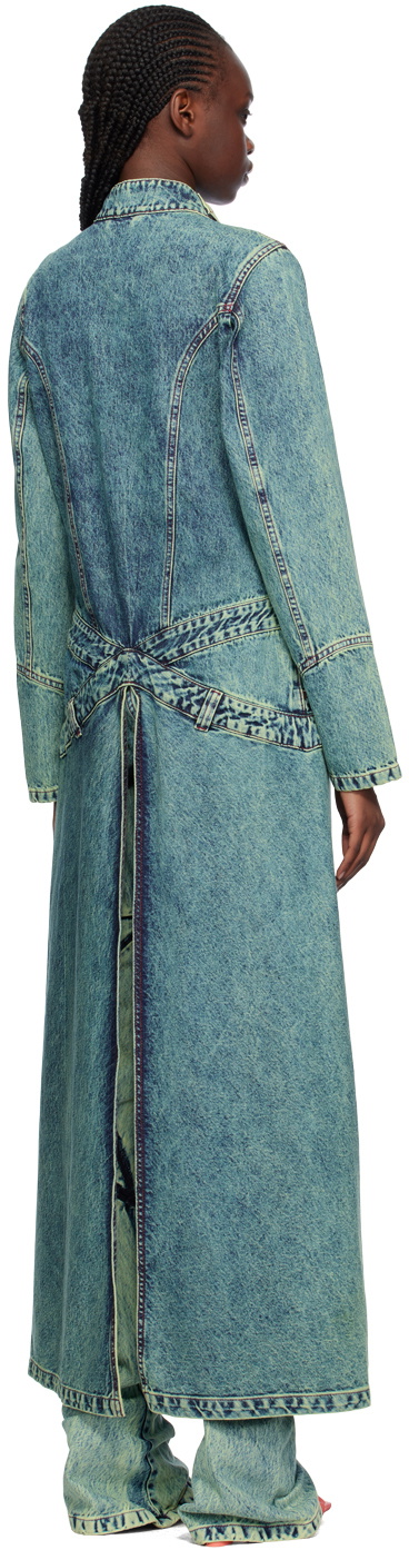Masha Popova SSENSE Exclusive Blue Denim Coat