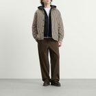 Drôle de Monsieur Men's Check Overshirt With Slogan in Beige