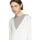 Maison Margiela Off-white and Brown Knit Cardigan
