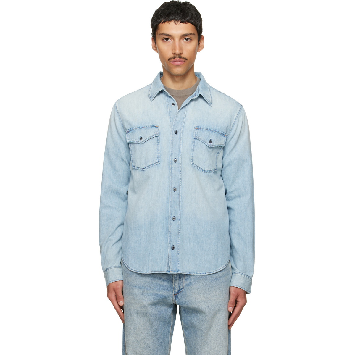 Citizens of Humanity Blue Cairo Utility Denim Shirt