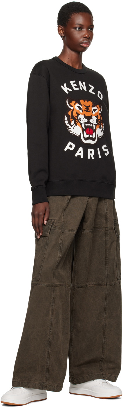 Kenzo Black Kenzo Paris Lucky Tiger Embroidered Sweatshirt