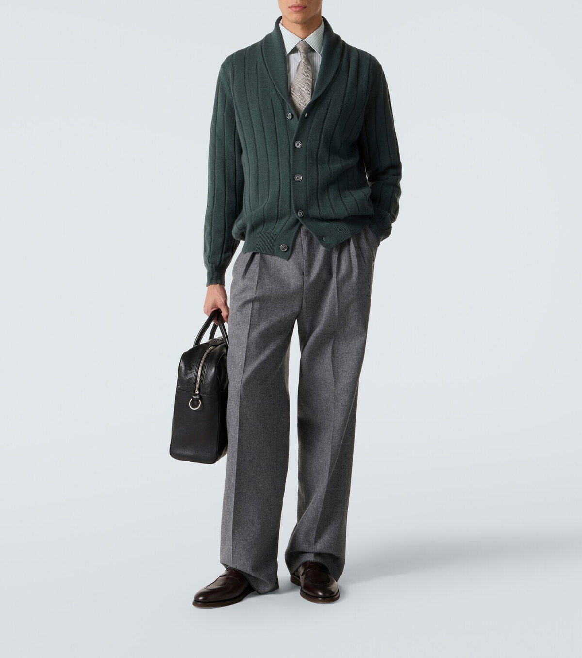 Kiton Rib-knitted cashmere cardigan