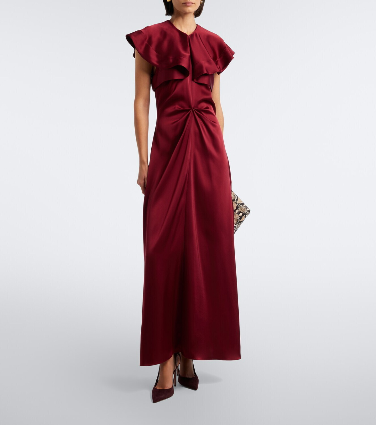 Altuzarra Alix gathered satin maxi dress
