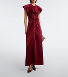 Altuzarra Alix gathered satin maxi dress