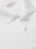 ALEXANDER MCQUEEN - Slim-Fit Embellished Cotton-Jersey Polo Shirt - White