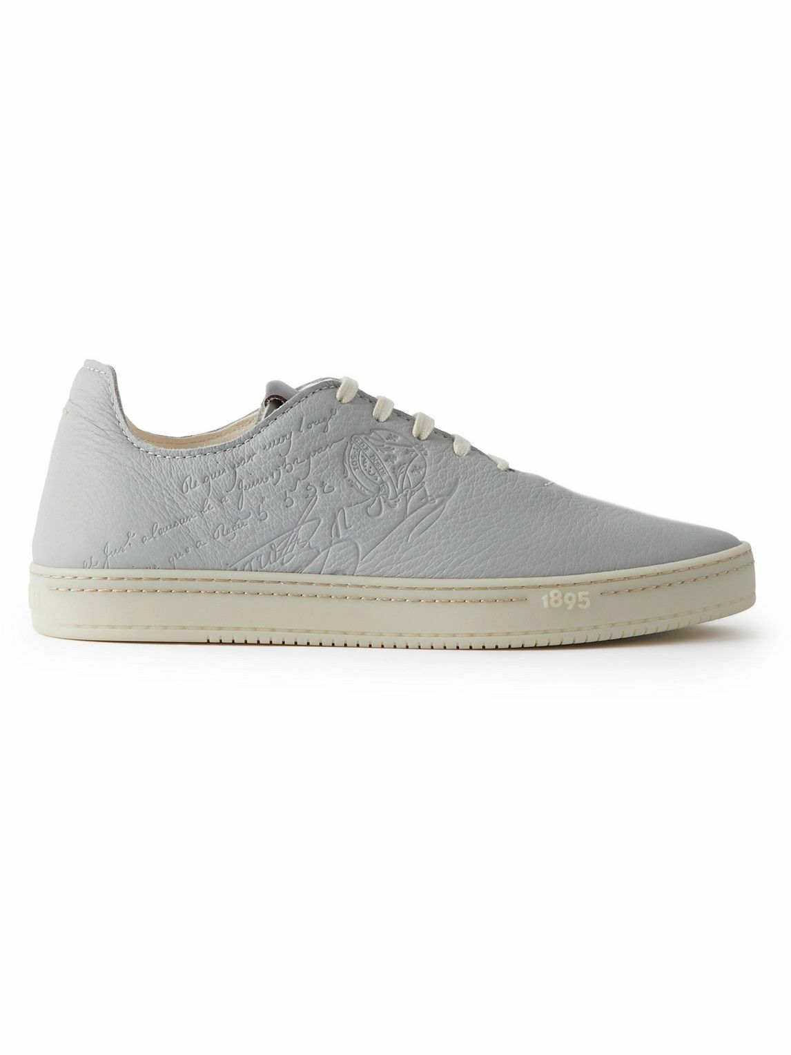 スニーカー Berluti Eden Scritto Leather Sneaker Berluti - Eden Scritto Leather Sneakers - Gray Berluti