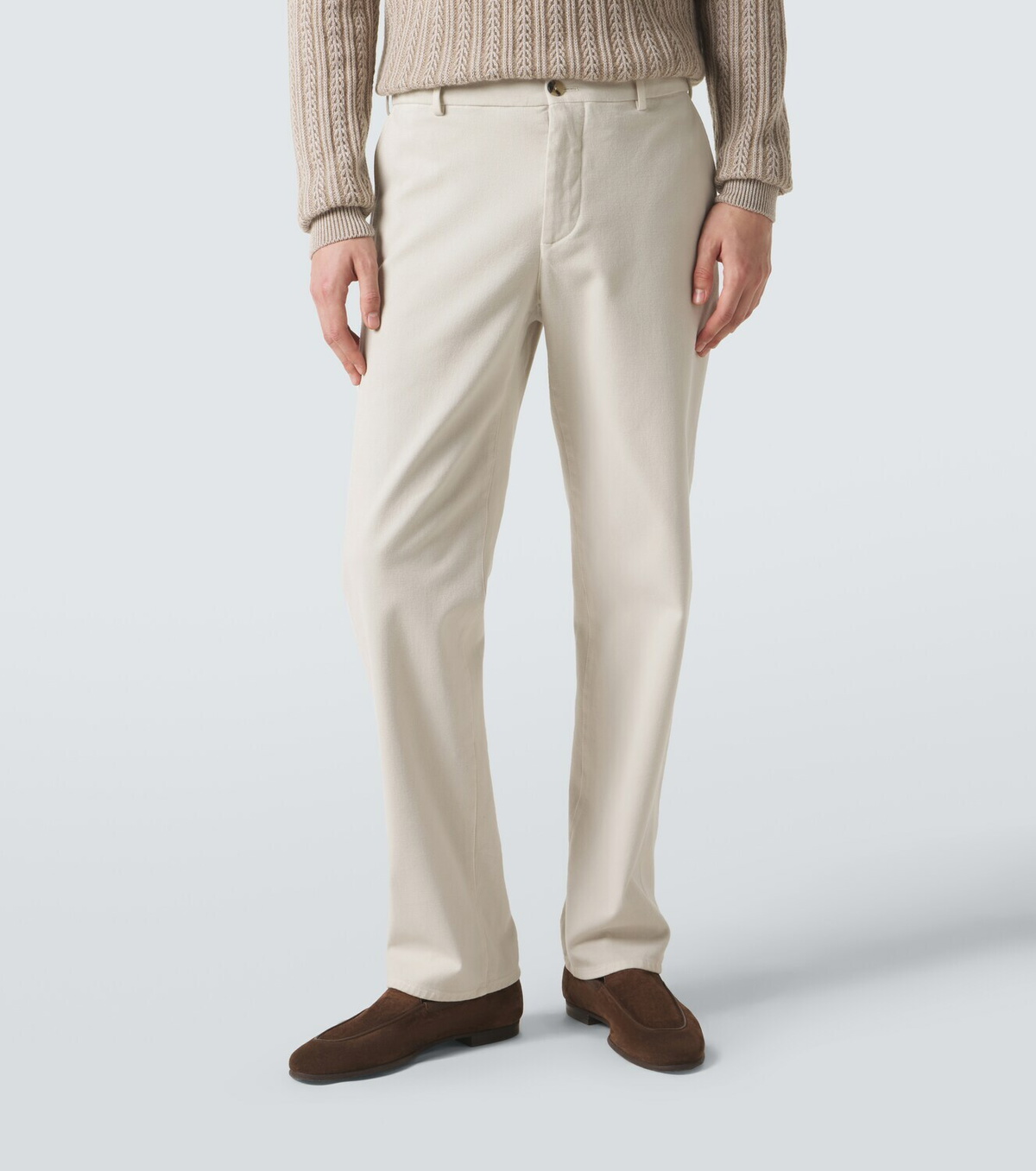 Agnona Cotton-blend straight chinos
