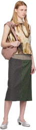 SC103 Green Shade Midi Skirt