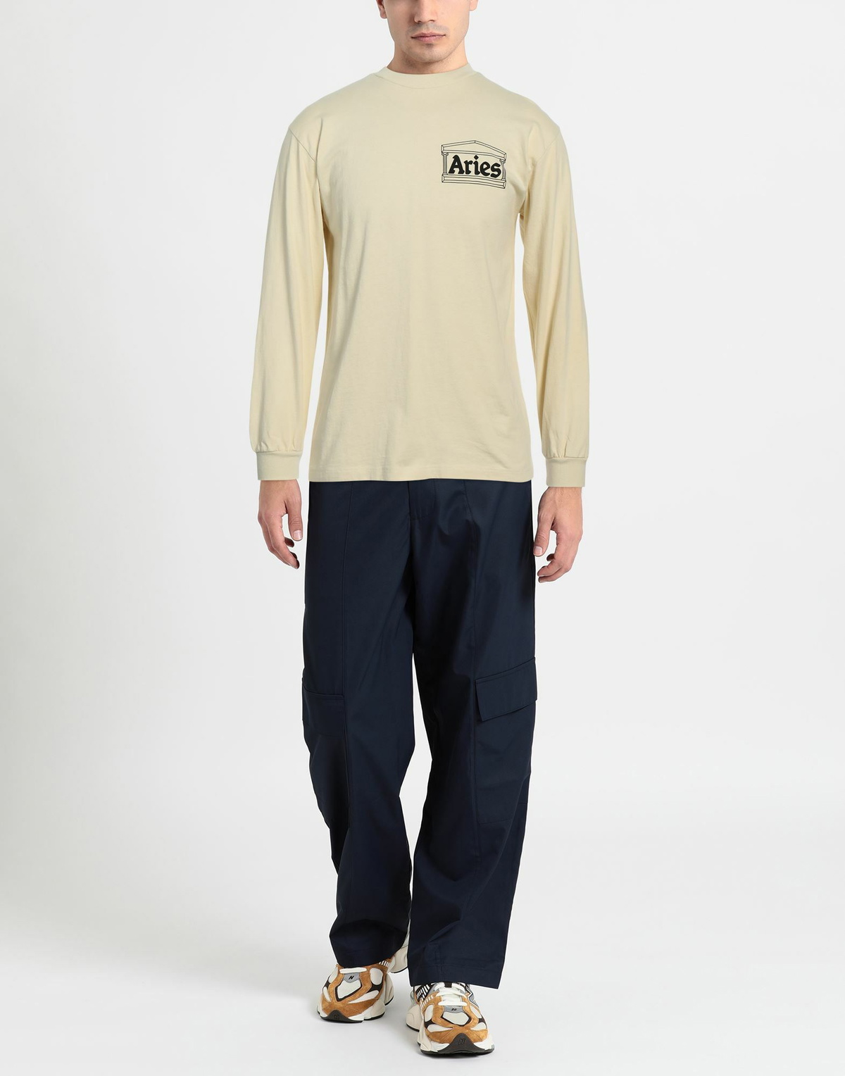 Aries Mens T-shirt Cream