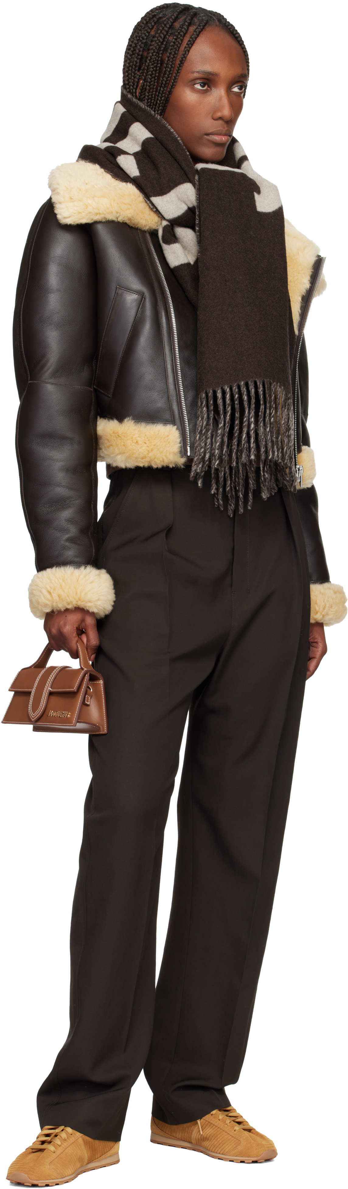 JACQUEMUS Brown 'The Jacquemus' Scarf