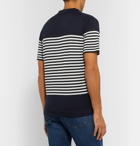 John Smedley - Striped Sea Island Cotton Polo Shirt - Blue