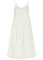 Thierry Colson Veruschka Embroidered Cotton Midi Dress Off White