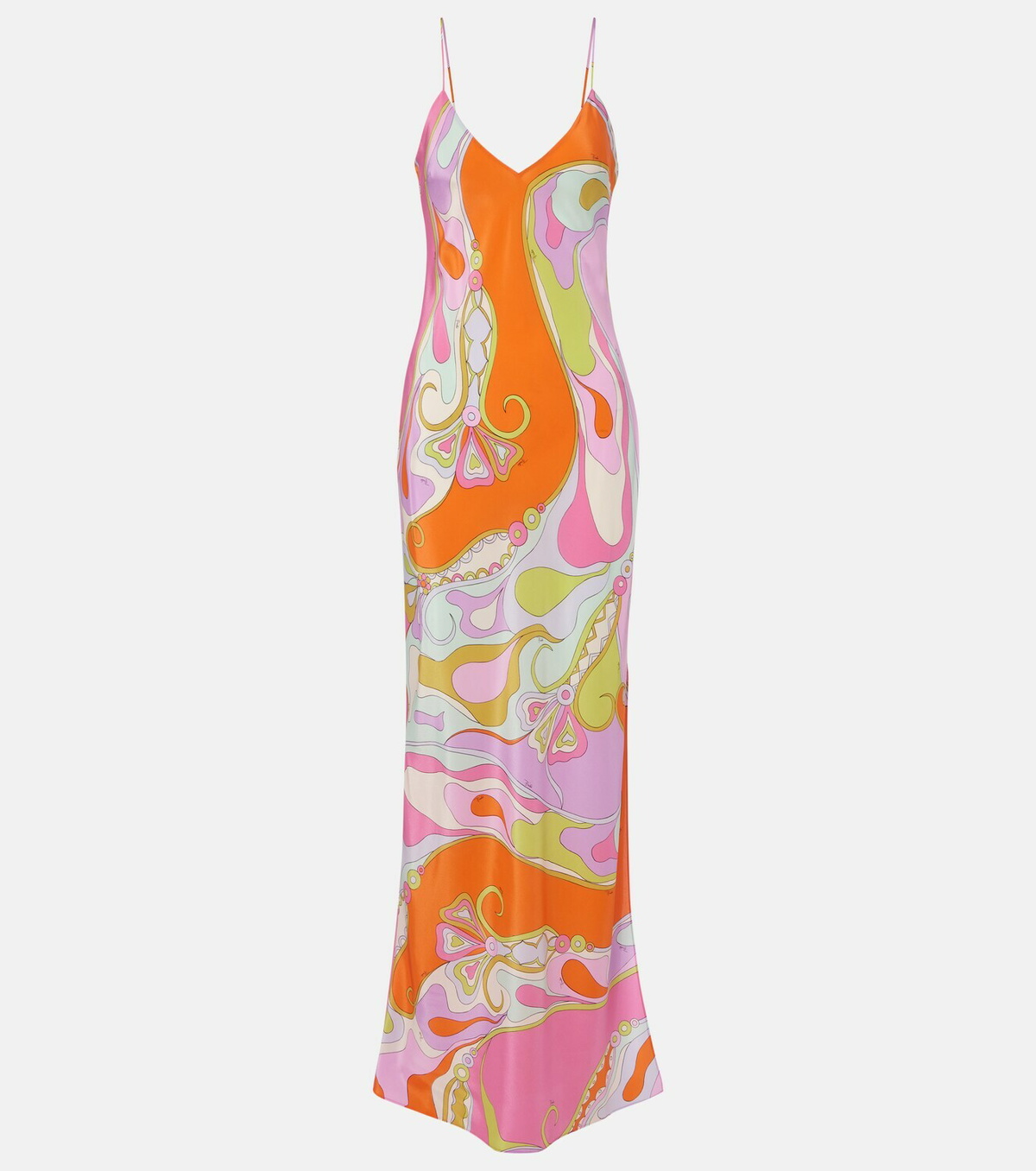 Pucci Orchidee silk twill maxi dress