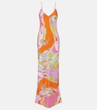 Pucci Orchidee silk twill maxi dress