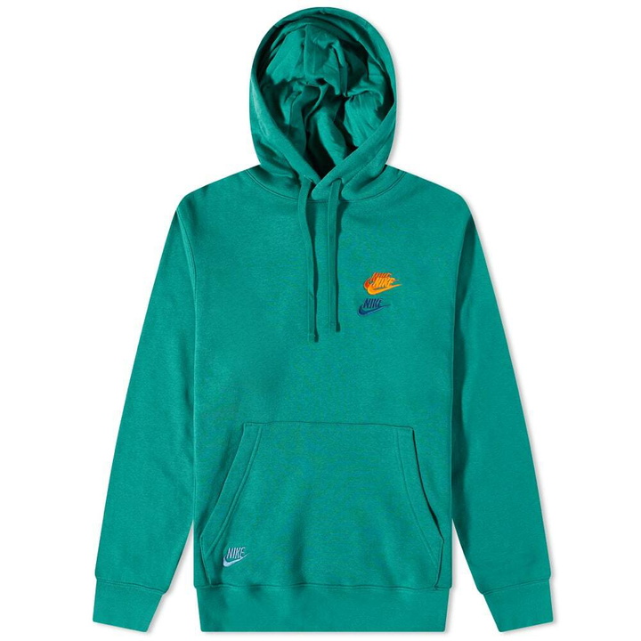 Photo: Nike Men's Multi Swoosh Popover Hoody in Green Noise