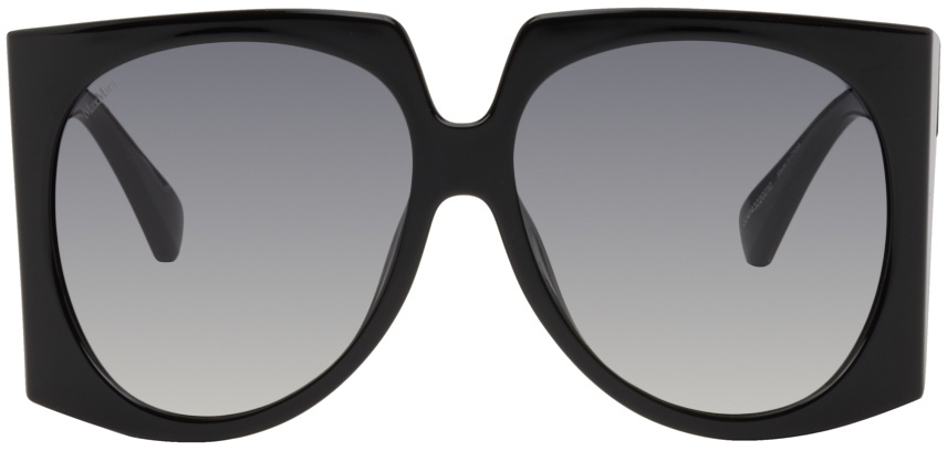 Max Mara Black Oversized Oval Sunglasses Max Mara display picture 1