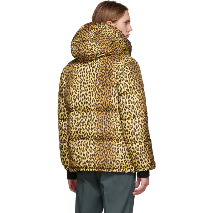 Wacko Maria Brown Down Leopard Hooded Jacket Wacko Maria