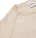 Aspesi - Slim-Fit Loopback Cotton, Cashmere and Wool-Blend Sweater - Neutrals