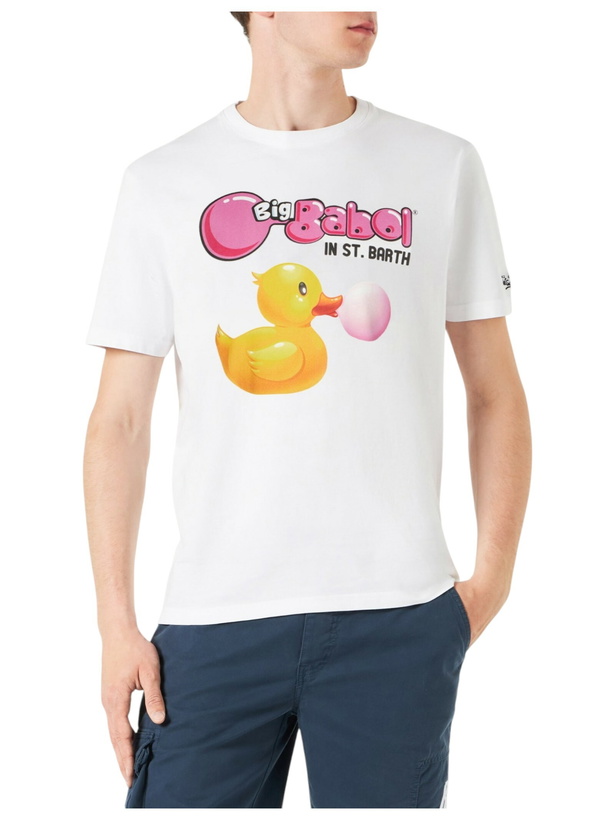 Photo: MC2 Saint Barth Man Cotton T-shirt With Ducky Big Babol Print | Big Babol® Special Edition