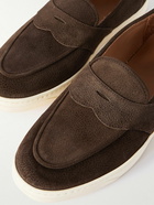 George Cleverley - Joey Full-Grain Suede Penny Loafers - Brown