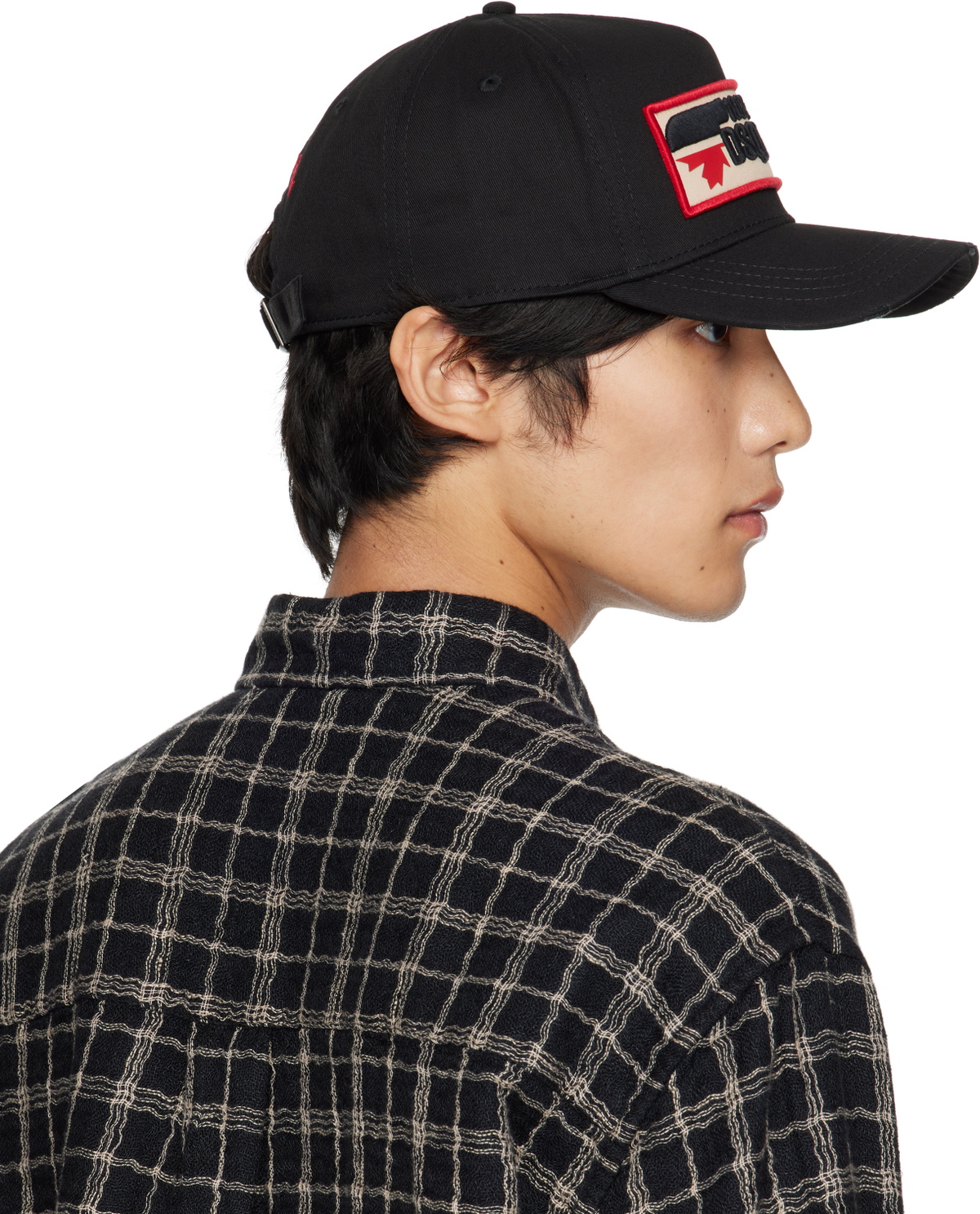Dsquared2 Black Logo Patch Baseball Cap