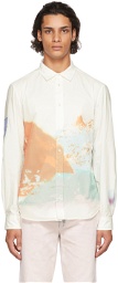 MCQ White Nylon Ripstop Shirt