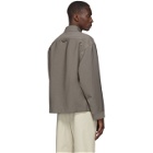 Deveaux New York Grey Wool Zip-Up Jacket