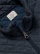 Faherty - Quilted Mélange Cotton-Blend Jersey Gilet - Blue