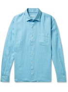Peter Millar - Garment-Dyed Linen Shirt - Blue