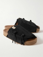 Visvim - Christo Shaman-Folk Fringed Suede Sandals - Black