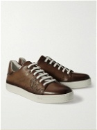 Berluti - Scritto Venezia Leather Sneakers - Brown