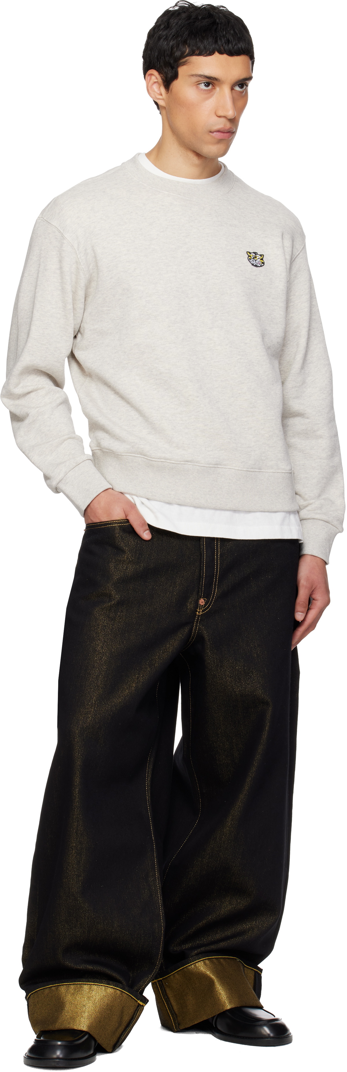 Kenzo Gray Kenzo Paris 'KENZO Wild Tiger' Embroidered Sweatshirt
