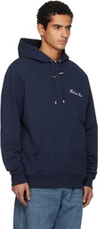 Balmain Navy 'Balmain' Signature Hoodie