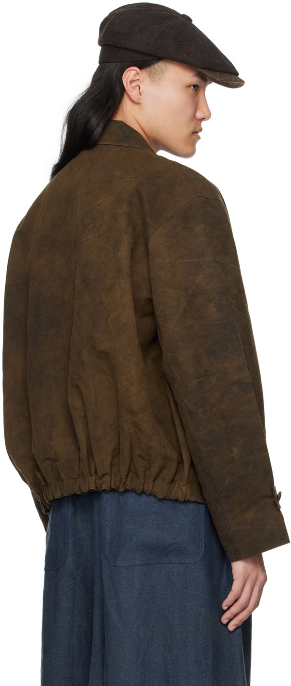 Aviva Jifei Xue Brown Collared Deck Jacket