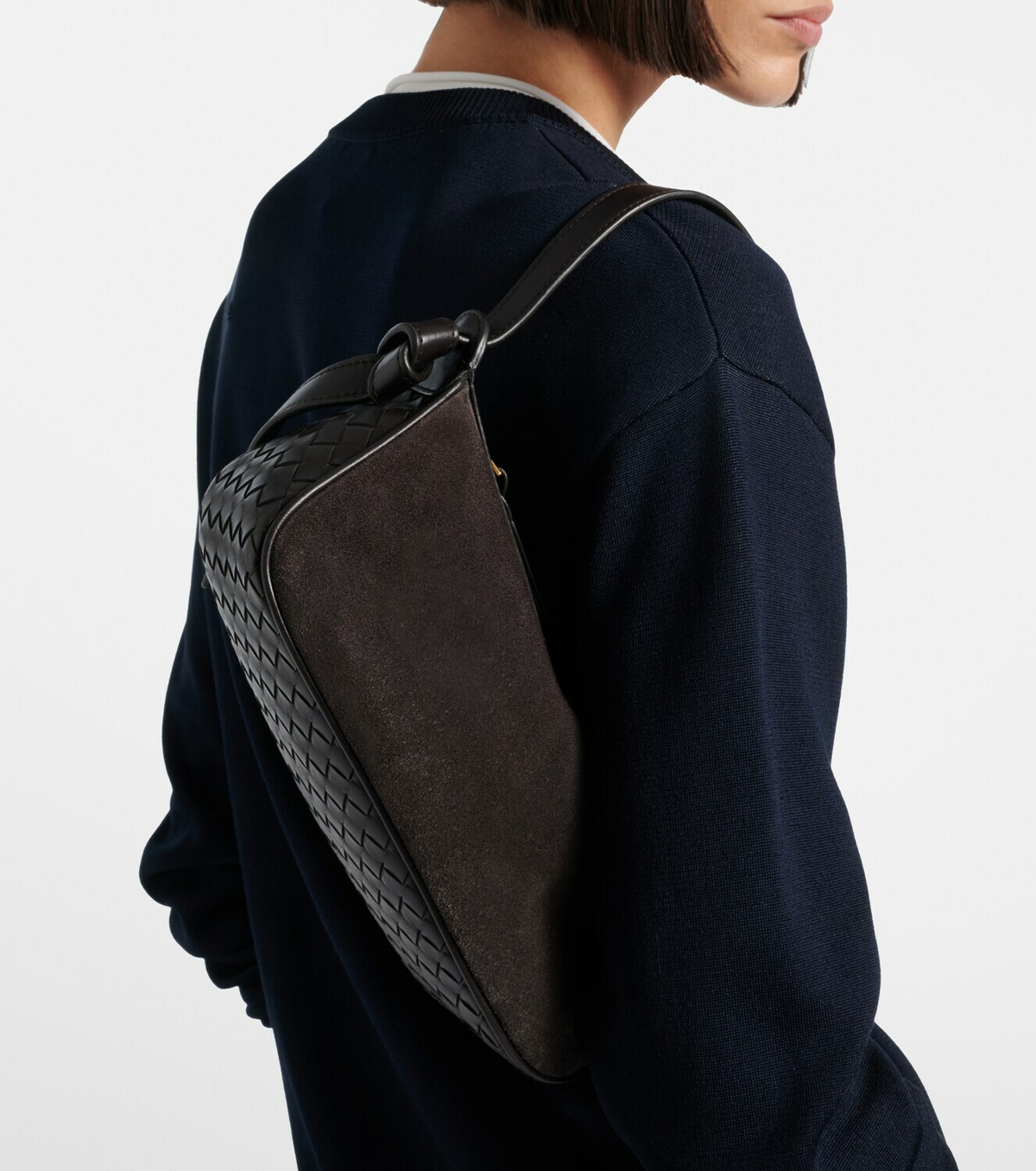 Bottega Veneta Nodo Small suede shoulder bag