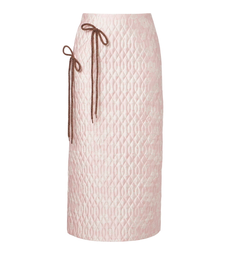 Photo: Simone Rocha Floral quilted pencil skirt