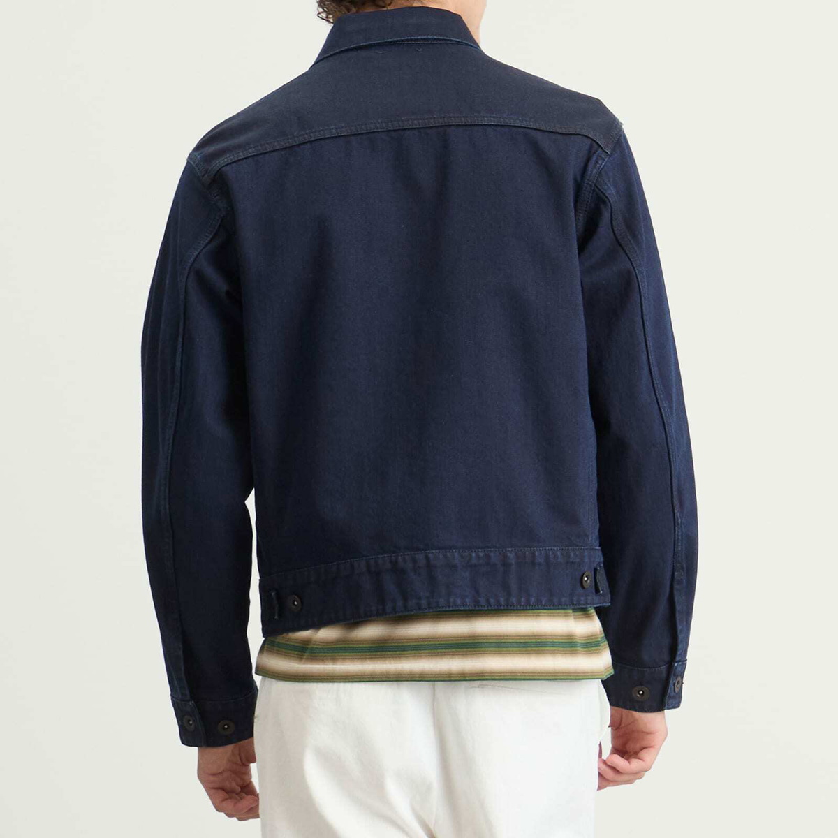 C.P. Company Men's Plated Denim Work Jacket in Washed