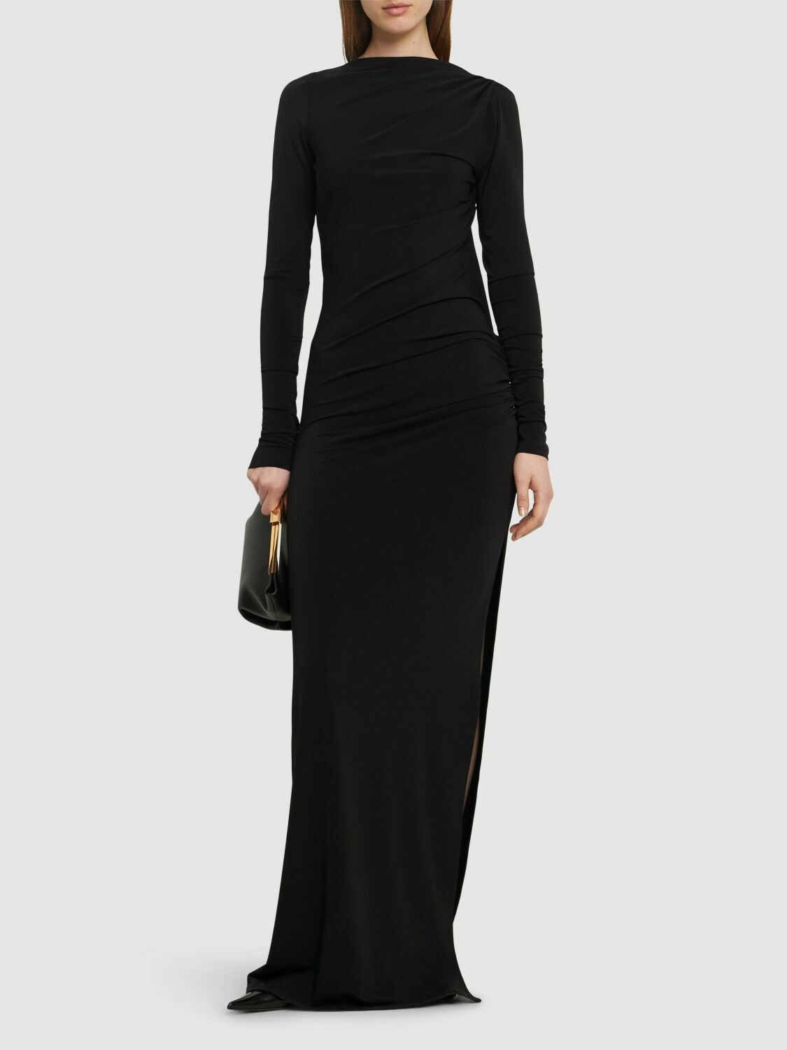 THE ANDAMANE Sophie Open Back Jersey Maxi Dress The Andamane