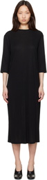 Studio Nicholson Black Milner Jersey Midi Dress