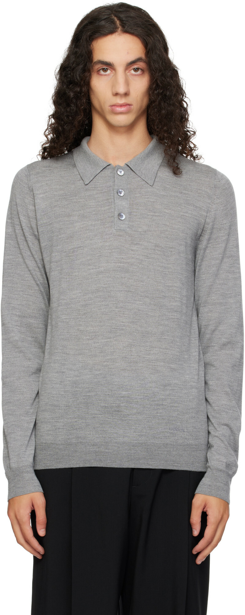 Lanvin Gray Classic Polo