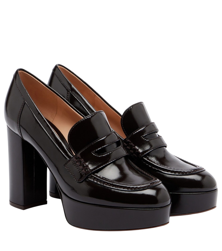 Photo: Gianvito Rossi Patent leather loafer pumps
